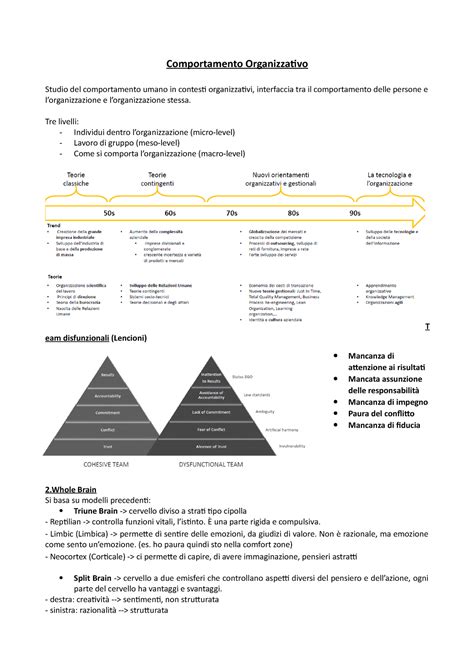 Appunti Teoria Co Canterino Comportamento Organizzativo Studio Del