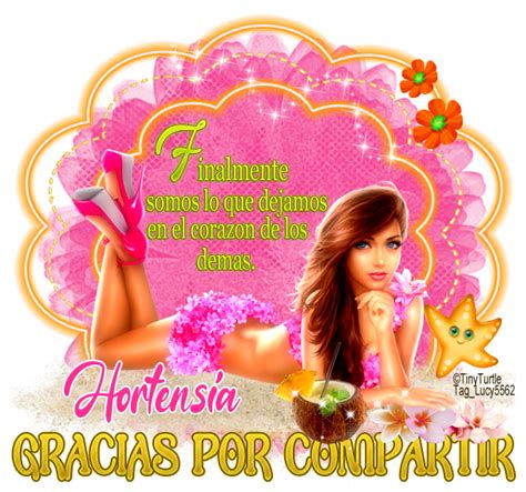 Actividad Firmas Gracias Por Compartir Hortensia