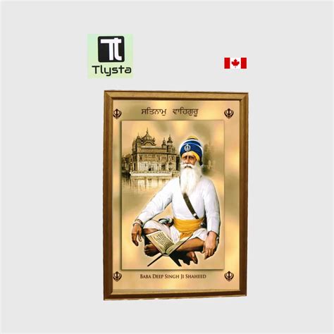 baba deep singh ji golden photo frame size  tlysta