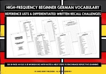 GERMAN VOCABULARY CARDS BUNDLE #5 by Lively Learning Classroom | TPT