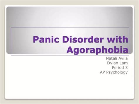 Ppt Panic Disorder With Agoraphobia Powerpoint Presentation Free