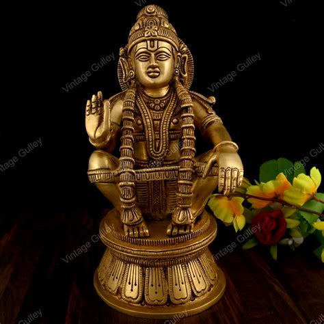 Brass Lord Ayyappan/Ayyappa Swamy Statue/ Idol & Figurine – Vintage Gulley