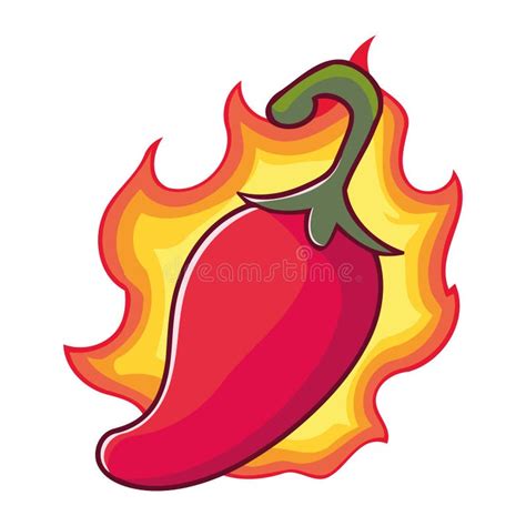 Half Jalapeno Hot Design Stock Vector Illustration Of Plant 297201415