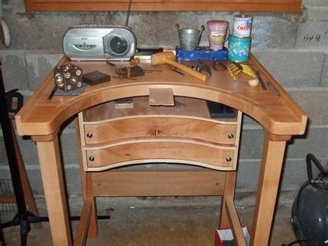 This Jewelers Workbench Has Two Catch Tray Drawers And A Bench Pin Slot