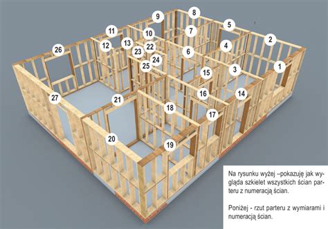 Projekt domu Olga z instrukcją do samodzielnego montażu konstrukcji