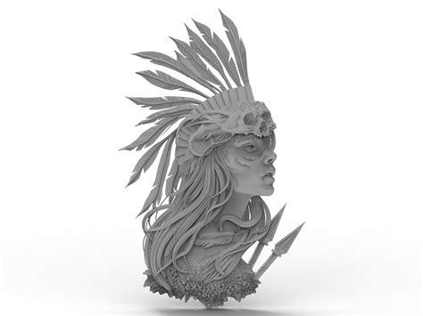 3d File 3d Model Stl File For Cnc Router Laser And 3d Printer Indian Girl