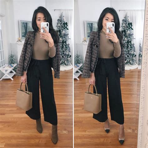 How To Wear Culottes In The Winter Cold Weather Work Outfits