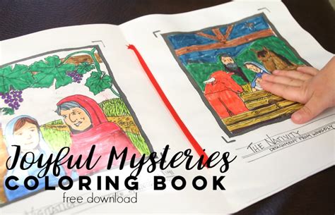 Joyful Mysteries of the Rosary: Free Coloring Book | Catholic Sprouts