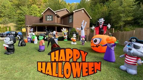 Our Biggest Halloween Inflatable Display Halloween 2020 Youtube