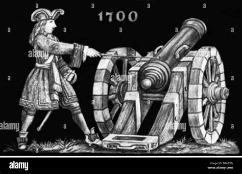 Military Artillery Gun And Artilleryman Illustration After A