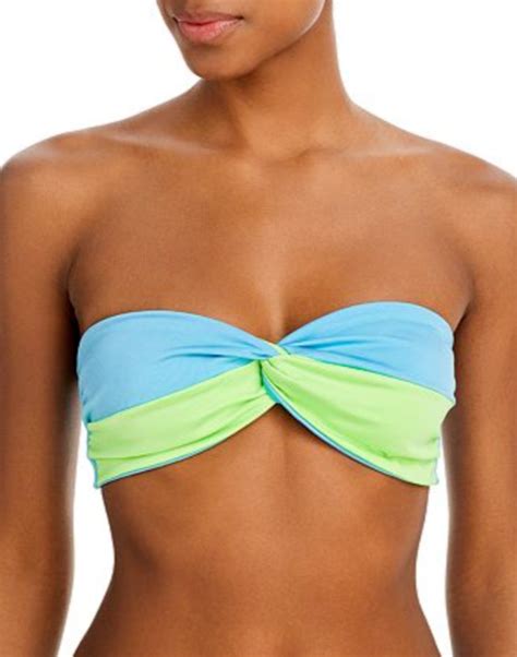 Peixoto Edy Colorblock Bandeau Bikini Top Msrp Size M U New