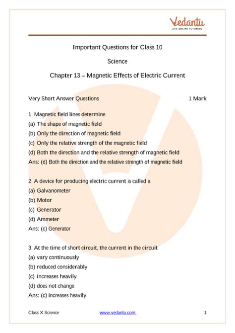 Cbse Class Science Chapter Magnetic Effects Of Electric