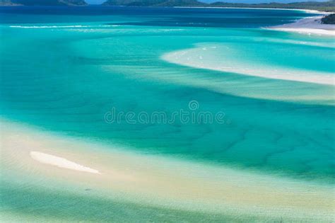 Tropical Lagoon With Turquoise Blue Water And Sand Beach Stock Image