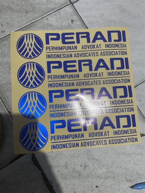 Jual Cutting Sticker Peradi Logo Baru Jakarta Pusat Toga Advokat