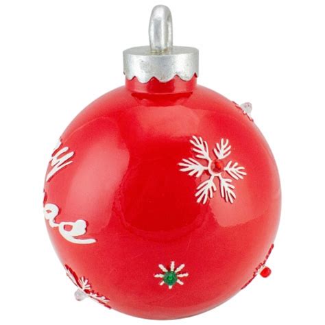 Northlight 10 Led Lighted Red And Green Merry Christmas Ball Ornament Table Decoration 1 Fry