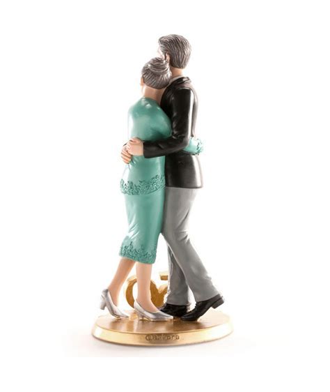 Figura Pastel Bodas De Oro 50 Aniversario Abrazados