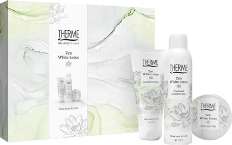 Therme Zen White Lotus Foaming Shower Gel Shower Scrub Body Butter