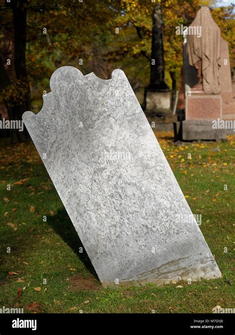 Old Tombstone In The Mount Royal Cemetery In Montreal Canada Stock