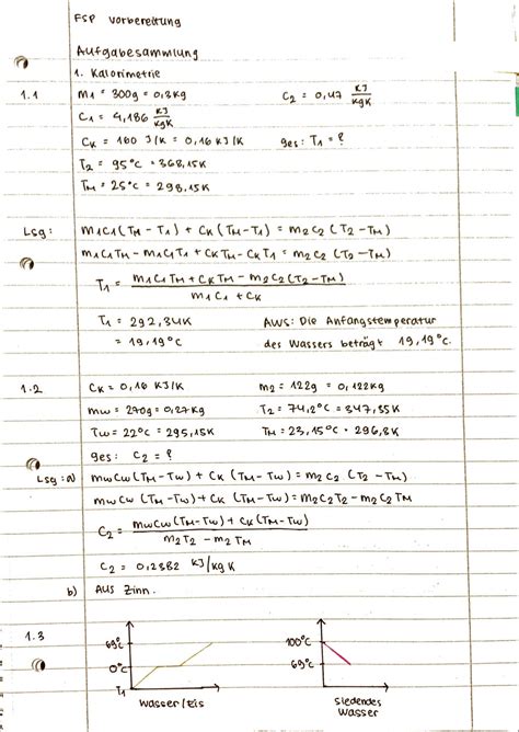 SOLUTION U Bungsaufgaben Mit Lo Sungen Thermodynamik Physik Studypool