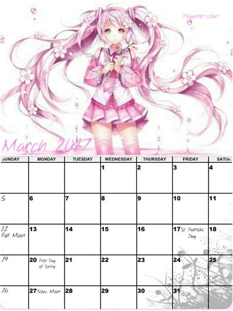 Anime Calendar 2017 Anime Amino