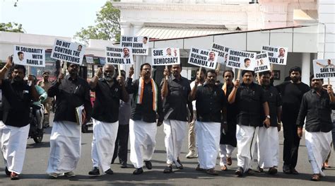 In Protest Against Rahul Gandhis Disqualification Congress Mlas In