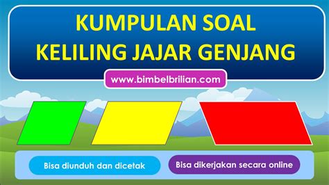 Kumpulan Soal Keliling Jajar Genjang Dan Kunci Jawabannya Bimbel Brilian