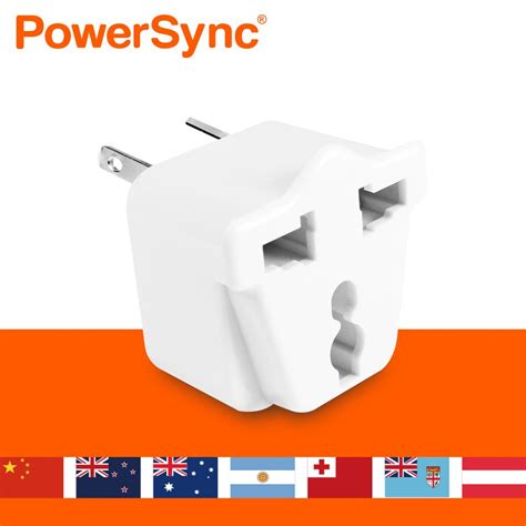 Powersync 群加 旅行用轉接頭au 三插轉8字扁腳tpatm1ab9a Pchome 24h購物