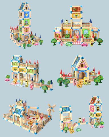 Montessori Wooden Castle Blocks Tohittheroad