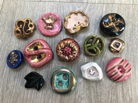 Lot Boutons C Ramique Identifier Cl Ment Schiaparelli Espelt Eur