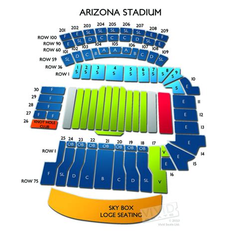 Arizona Stadium Seating Chart Tucson Stadium Seating Chart