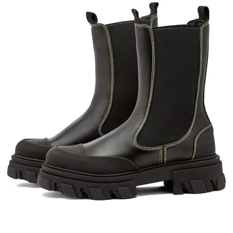 Ganni Mid Chelsea Boot Black End Gb