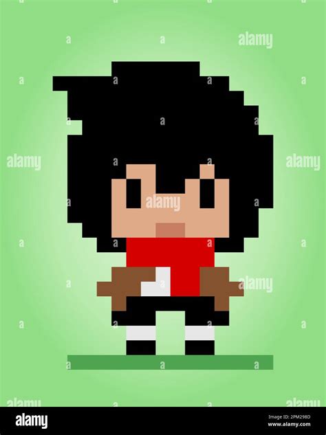 8 Bit Male Character Pixels Human Pixels In Vector Illustrations For