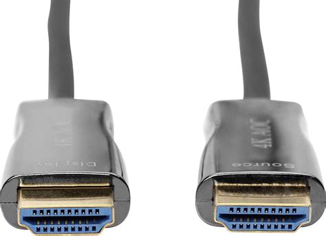 Digitus Hdmi Fibreglass Cable Hdmi A Plug Hdmi A Plug 1000 M Black