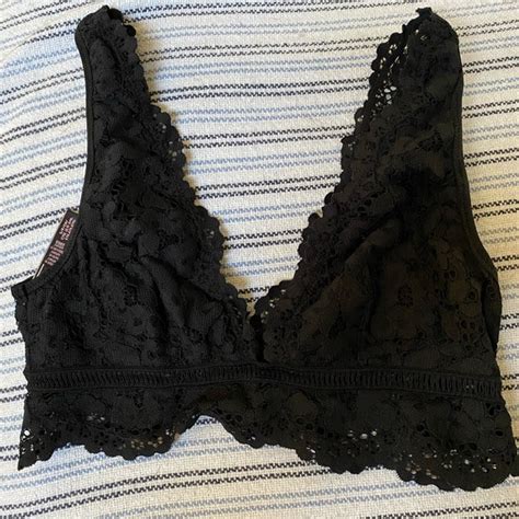 Victorias Secret Intimates And Sleepwear Black Lace Deep V Victorias