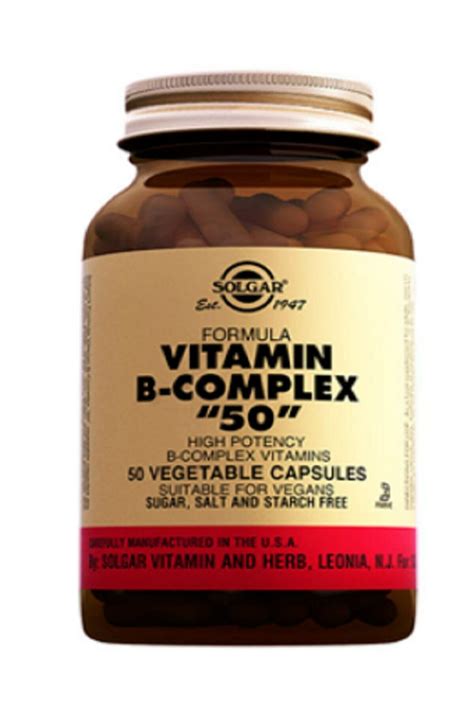 Solgar Vitamin B Complex 50 Mg 100 Kapsül Solgar Vitamin B Complex 50 Mg 100 Kapsül Uygun