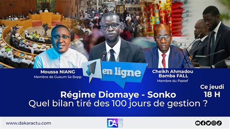 DIRECT émission En Ligne Régime Diomaye Sonko Quel bilan des