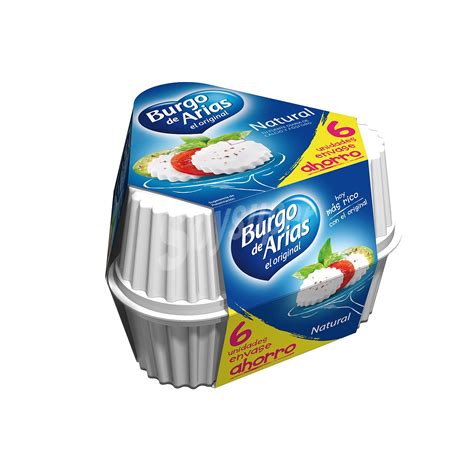 Burgo De Arias Queso Fresco Natual Pack 6 X 72 G