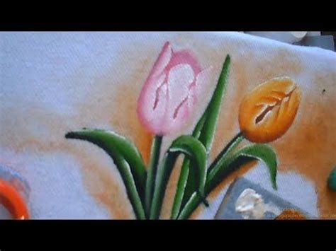 Pintura Em Tecido Como Pintar Tulipas Passo A Passo Para Iniciante