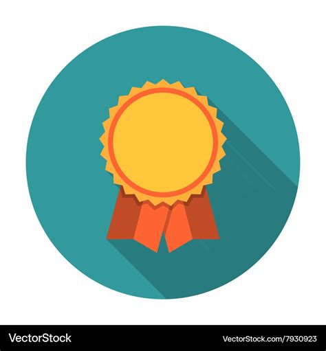 Award Ribbons Flat Icon Royalty Free Vector Image