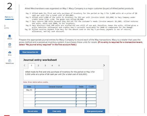Solved Allied Merchandisers Was Organized On May Macy Chegg