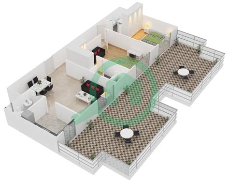 Floor Plans For Type B Floor Bedroom Apartments In Alcove Bayut