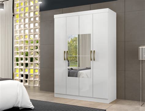 Ropero Paris De Madera Puertas Blanco Muebles Myh