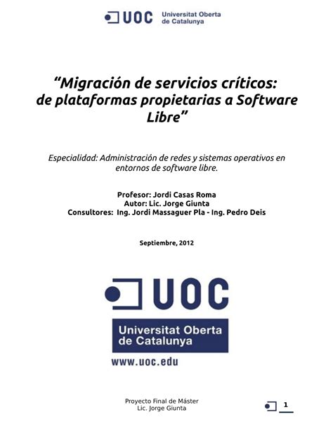 Migraci N De Servicios Cr Ticos De Plataformas Propietarias A Software