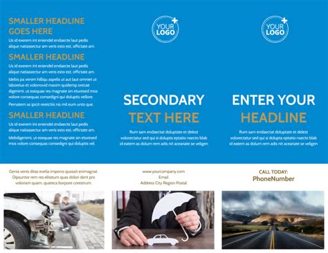 Roadside Assistance Service Brochure Template