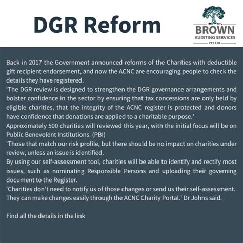 Dgr Reform Updates Nsw Insights Brown Auditing