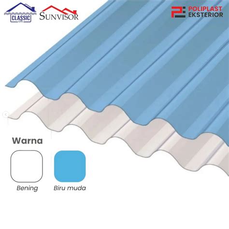 poliplast eksterior produk fiber gelombang transparan