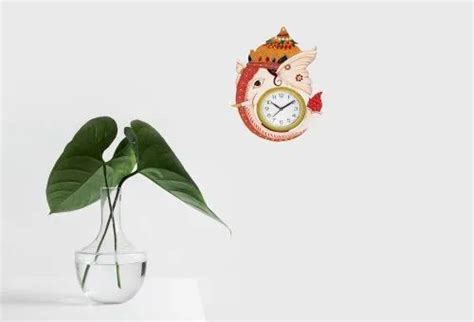 Analog Lord Ganesha Wooden Wall Clock For Home Size 16 13 Inch At Rs