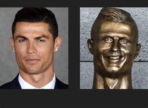 Create meme "sculpture of Cristiano Ronaldo, a statue of Cristiano ...