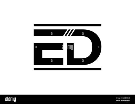 E D Initial Letter Logo Design Vector Template Graphic Alphabet Symbol