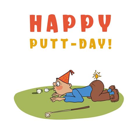 Funny Golf Player Happy Birthday Card Boomf